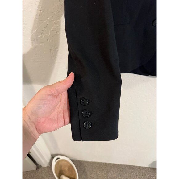 Theory Women’s Black Wool Blend Three Button Blazer - Picture 3 of 9